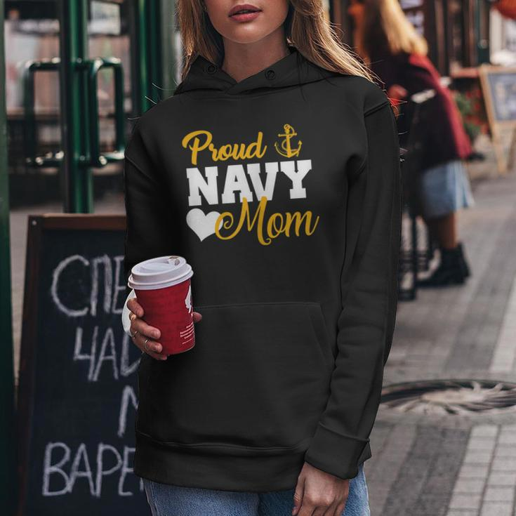 Proud Navy Mom Navy Military Parents Family Navy MomGift For Womens Women Hoodie Unique Gifts