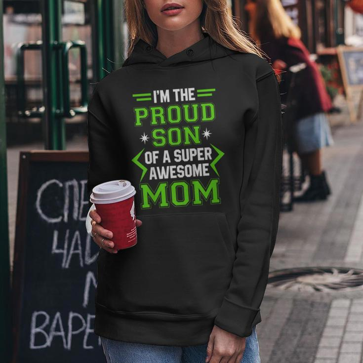Proud Son Of A Super Awesome Mom Mothers Day Women Hoodie Unique Gifts