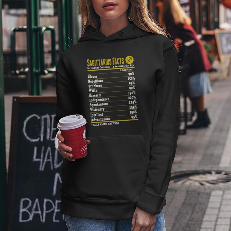 Sagittarius Facts Servings Per Container Zodiac T-Shirt Women Hoodie Graphic Print Hooded Sweatshirt Personalized Gifts