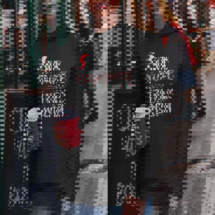 Santas Favorite Teachers Assistant Pajamas Christmas Xmas Women Hoodie Unique Gifts