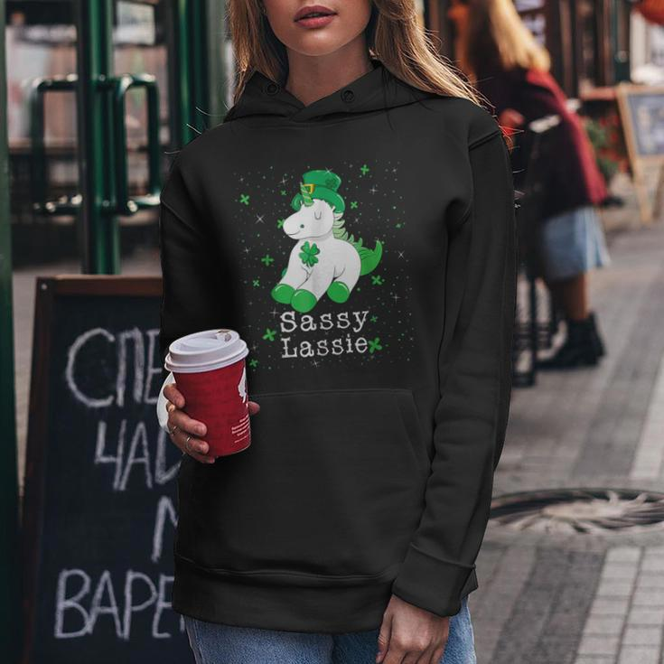 Sassy Lassie Girls Women St Patricks Day Women Hoodie Funny Gifts