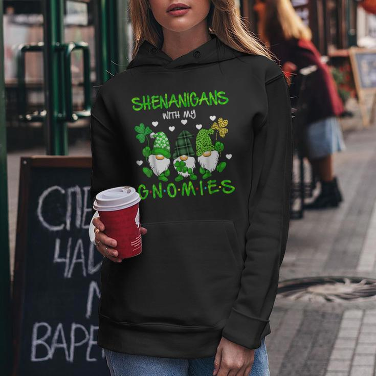 Shenanigans With My Gnomies St Patricks Day Gnome Shamrock Women Hoodie Funny Gifts