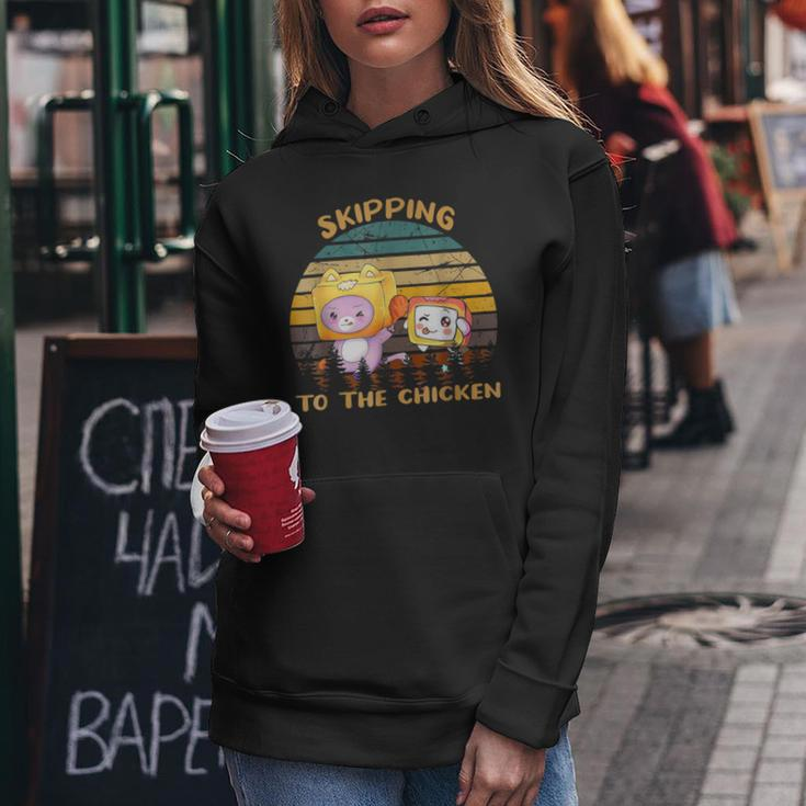 Skipping To The Retro Chicken Funny Lanky Arts Box Videogame Women Hoodie Unique Gifts