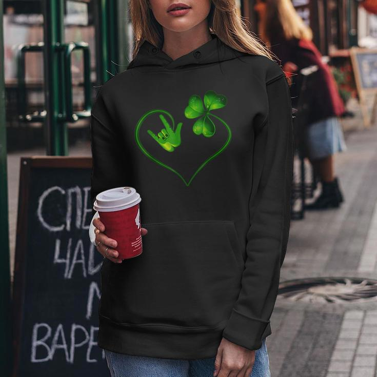 St Patricks Day I Love You Asl Sign Language S Women Hoodie Funny Gifts