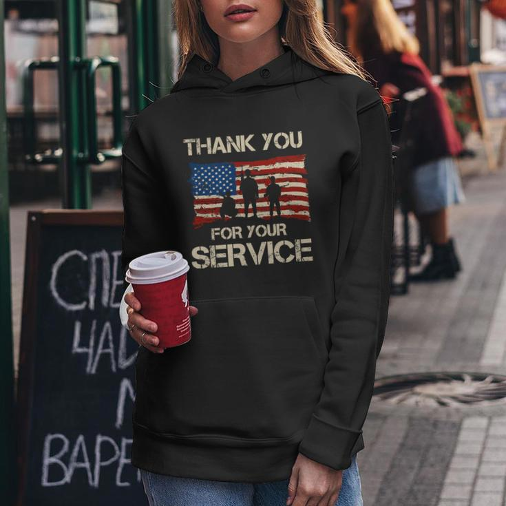 Thank You For Your Service Veterans Day Vintage Usa Women Hoodie Unique Gifts