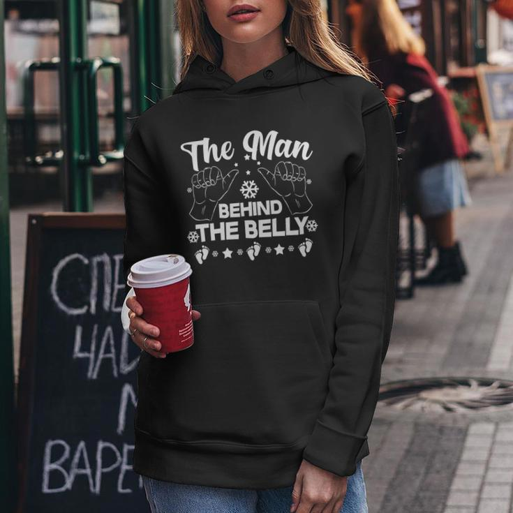 The Man Behind The Belly New Dad Women Hoodie Unique Gifts