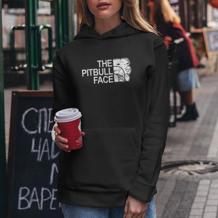 The Pitbull Face Funny Dog Pitbull Women Hoodie Graphic Print Hooded Sweatshirt Personalized Gifts