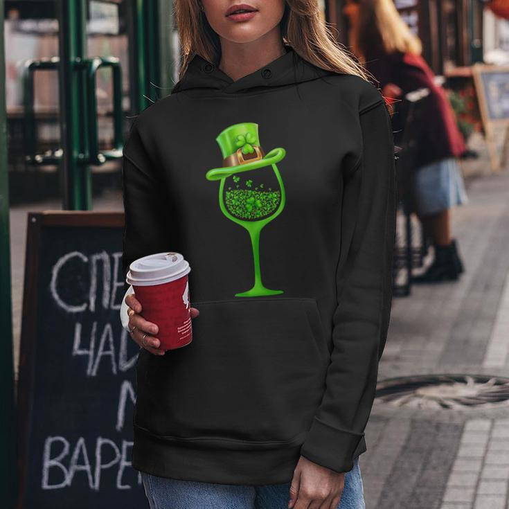Three Wine Glasses Clover Irish Shamrock St Patrick Day V2 Women Hoodie Personalized Gifts