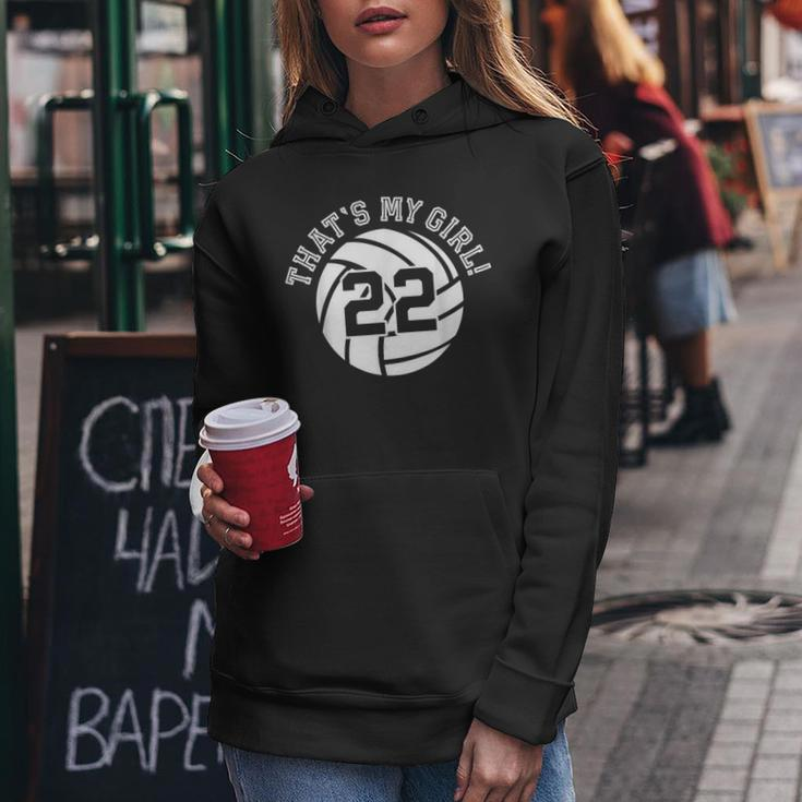 Unique Thats My Girl 22 Volleyball Player Mom Or Dad Gifts Women Hoodie Unique Gifts