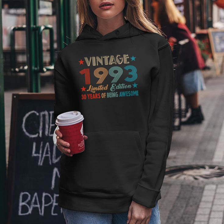 Vintage 1993 Limitierte Auflage 30 Jahre Alt Geburtstag Frauen Hoodie Lustige Geschenke