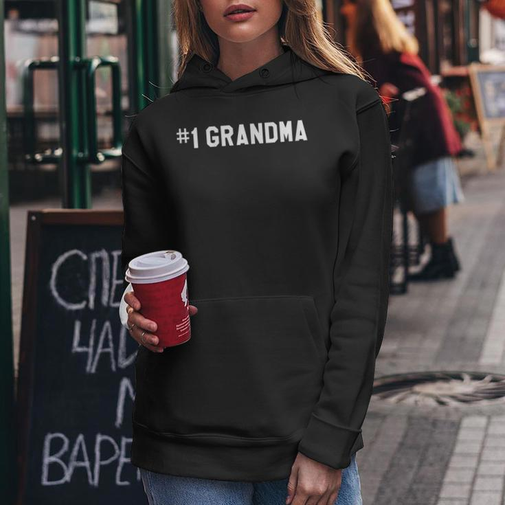 Womens 1 Grandma Number One Grandmother Mothers Day Gift Women Hoodie Personalized Gifts