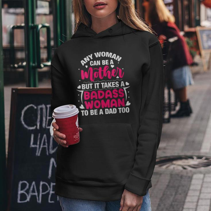 Womens Badass Mom To Be A Dad Mothers Fathers Day Single Mom Womens Women Hoodie Personalized Gifts