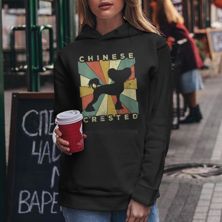 Womens Chinese Crested Dog Retro 70S Vintage Gift Women Hoodie Unique Gifts