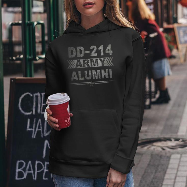 Womens Dd-214 Us Army Alumni Military Veteran Retirement Gifts Women Hoodie Funny Gifts
