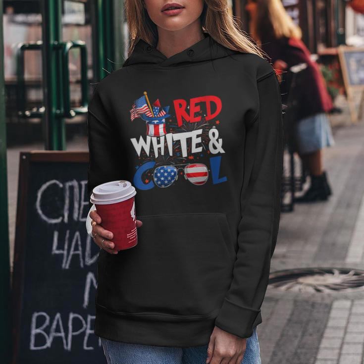 Womens Funny 4Th Of July Red White And Cool Sunglasses Usa Flag Women Hoodie Personalized Gifts