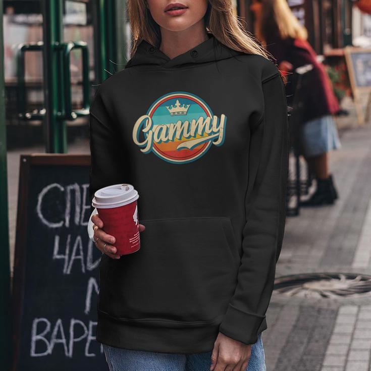 Womens Gammy Retro Name Funny Vintage Grandmother Gammy Women Hoodie Funny Gifts