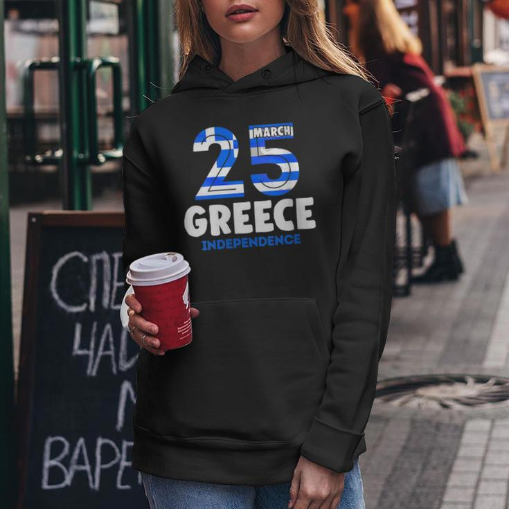 Womens Greek Independence Day 25 March Greece Flag Women Hoodie Funny Gifts