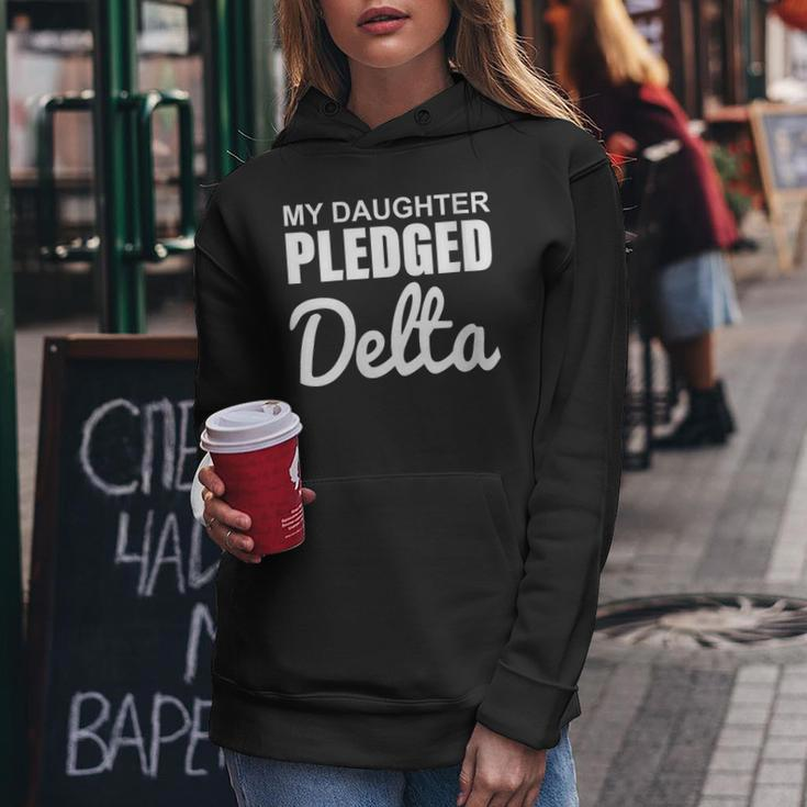 Womens My Daughter Pledged Delta Apparel Women Hoodie Unique Gifts