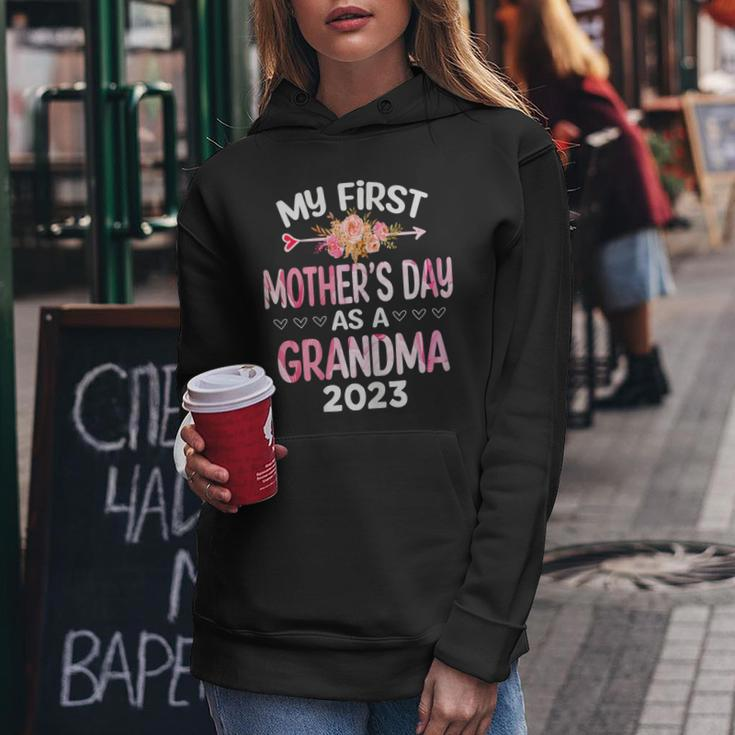 Womens My First Mothers Day As A Grandma Mothers Day 2023 Women Women Hoodie Unique Gifts