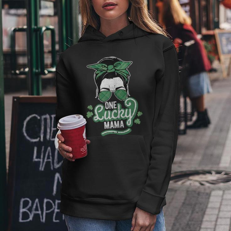 Womens One Lucky Mama St Patricks Day Irish Mothers Day Shamrock Women Hoodie Unique Gifts