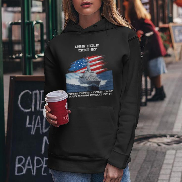 Womens Uss Cole Ddg-67 Destroyer Ship Usa Flag Veterans Day Xmas Women Hoodie Funny Gifts