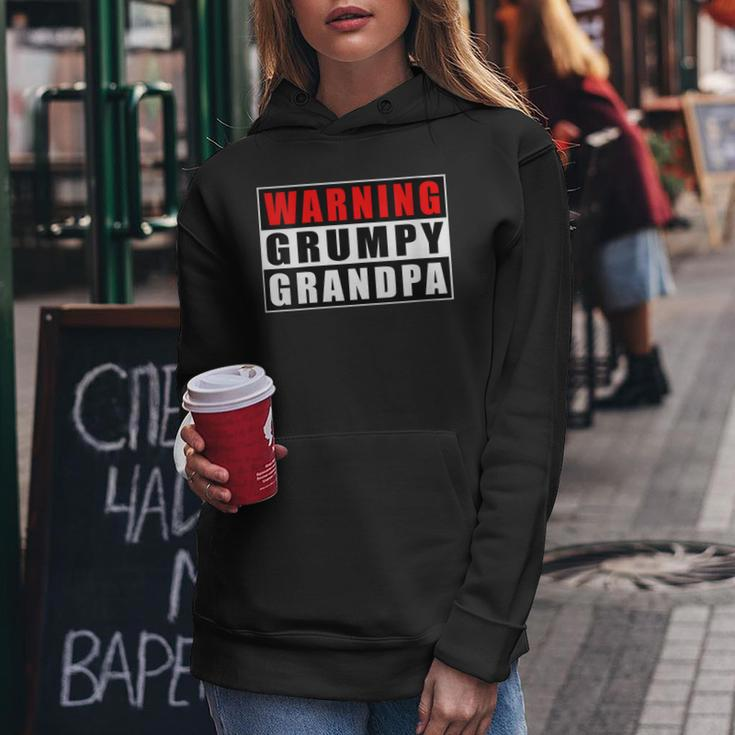 Womens Warning Grumpy Grandpa Funny Quotes Fathers Day Women Hoodie Personalized Gifts