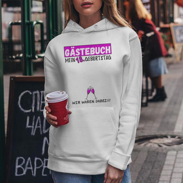 18 Geburtstag Gästebuch 18 Jahre Geburtstagsgeschenk Gast Frauen Hoodie Lustige Geschenke