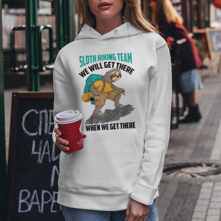 Cool Sloth Hiking Team | Funny Lazy Backpacking Squad Gift Women Hoodie Unique Gifts