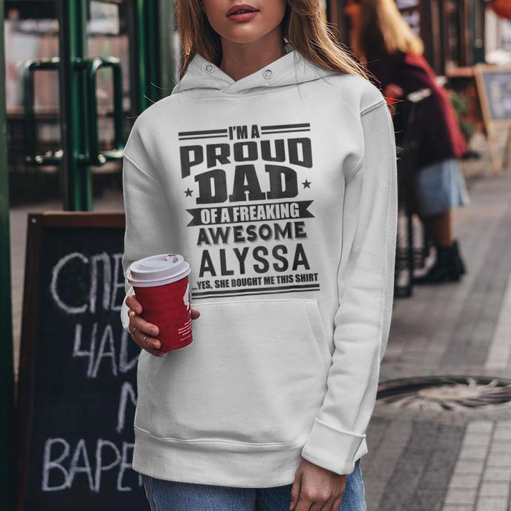 Family Fathers Day Dad Daughter Alyssa Name Men Women Hoodie Unique Gifts