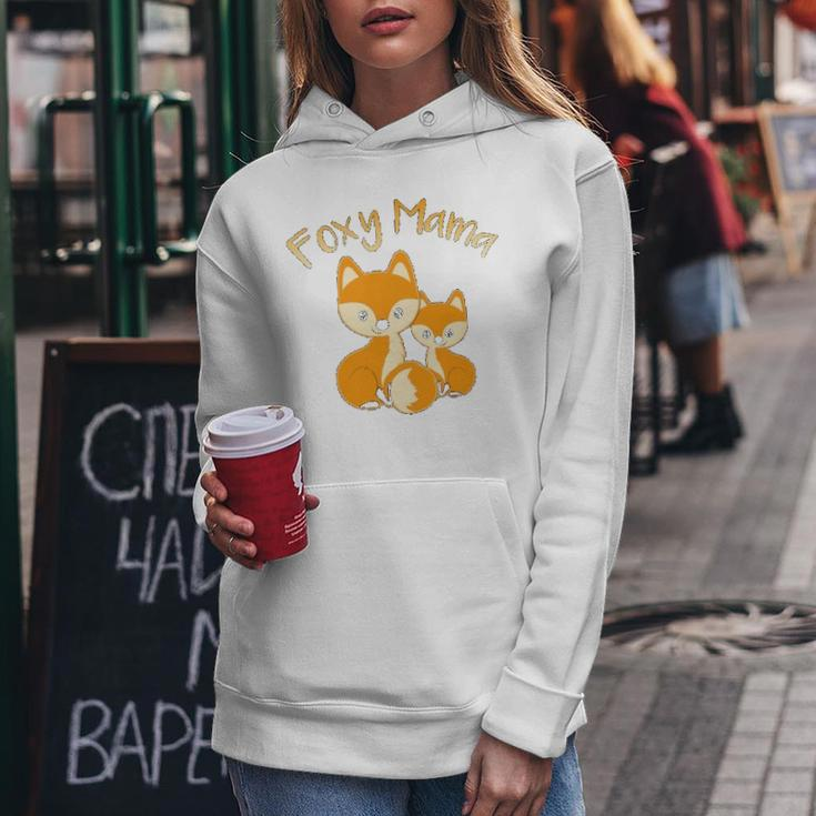 Foxy Mama Cute Fox Animal Lover Women Mom Mothers Day Gift Women Hoodie Funny Gifts