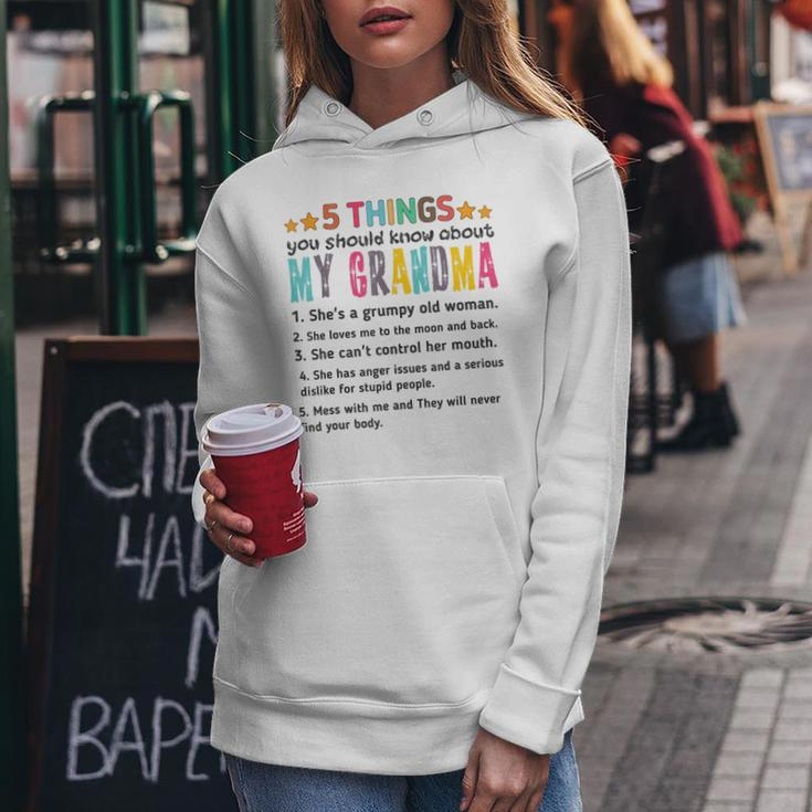 Funny 5 Things You Should Know About My Grandmas Women Hoodie Personalized Gifts
