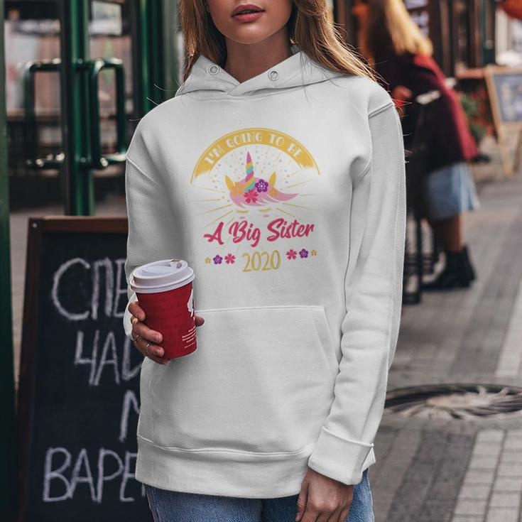 Kids Im Going To Be A Big Sister 2020 Toddler Unicorn Promoted Women Hoodie Unique Gifts