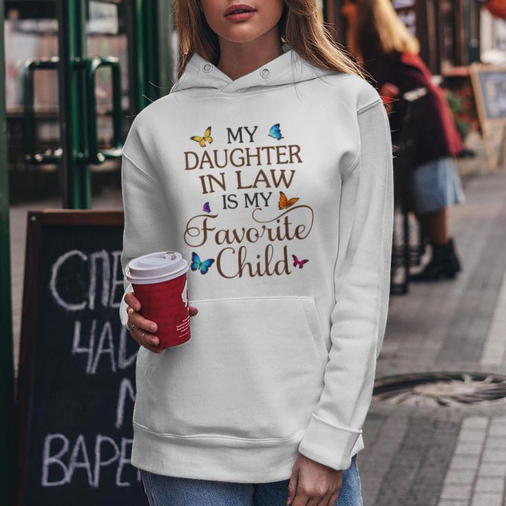 My Daughter-In-Law Is My Favorite Child Butterfly Family Women Hoodie Unique Gifts