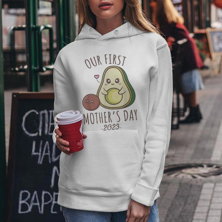 Our First Mothers Day 2023 Cute Avocado Mom Women Hoodie Unique Gifts