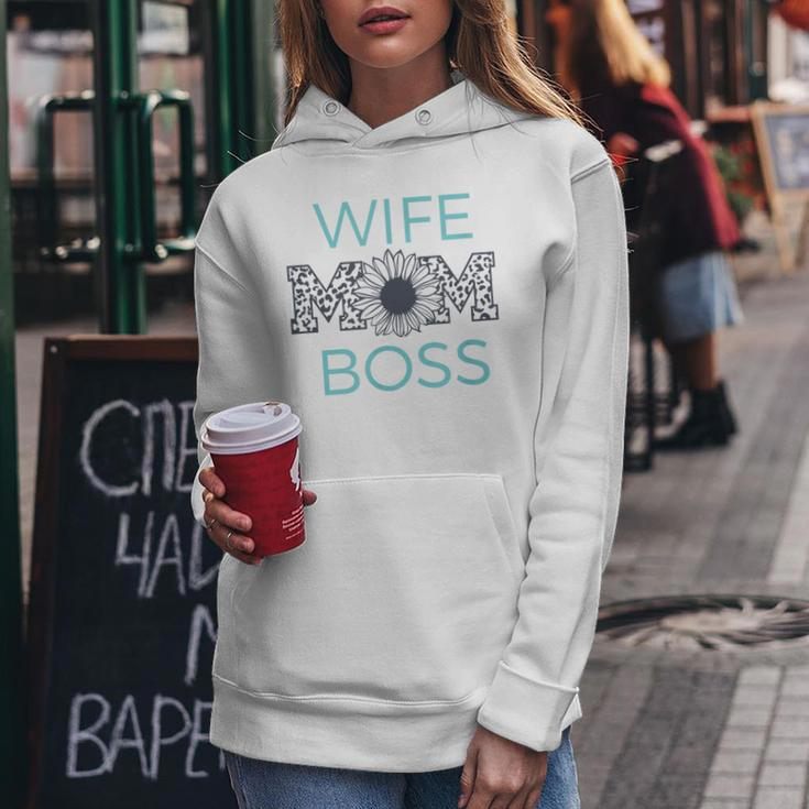 Wife Mom Boss Funny Mommy Wifey Happy Mothers Day Gift Women Hoodie Unique Gifts