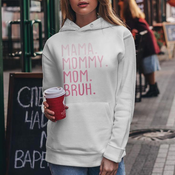 Womens Mama Mommy Mom Bruh Mommy And Me Mom Funny Retro For Women Women Hoodie Unique Gifts