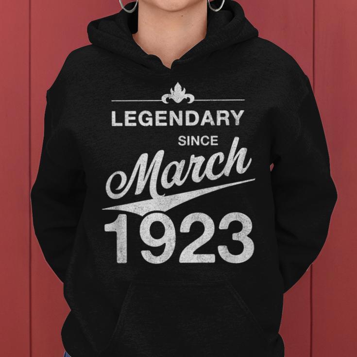 100 Geburtstag 100 Jahre Alt Legendär Seit März 1923 V4 Frauen Hoodie