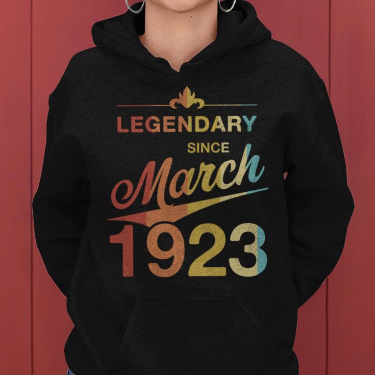 100 Geburtstag 100 Jahre Alt Legendär Seit März 1923 V6 Frauen Hoodie