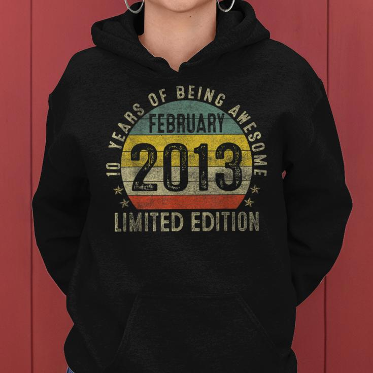 10Th Birthday Gifts Made In February 2013 Limited Edition V2 Women Hoodie