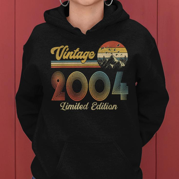 19 Year Old Gifts Made In 2004 Vintage 19Th Birthday Retro Women Hoodie
