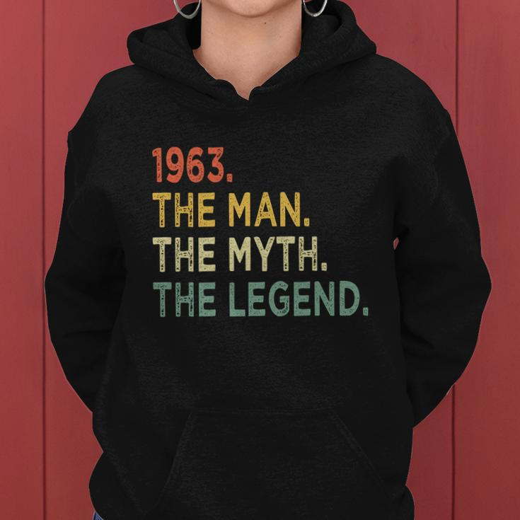 1963 The Man The Myth The Legend 56Th Birthday Vintage Women Hoodie