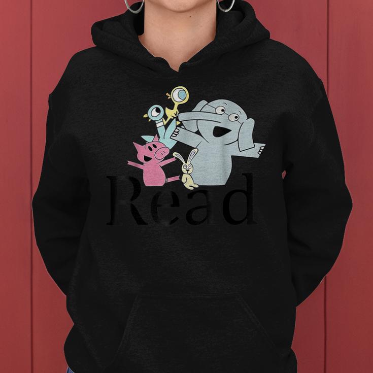 Funny Library Teacher Read Book Club Piggie Elephant Pigeons  Women Hoodie