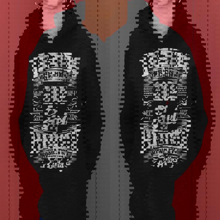 21St Birthday Vintage Legends Born In 2002 21 Years Old V4 Women Hoodie