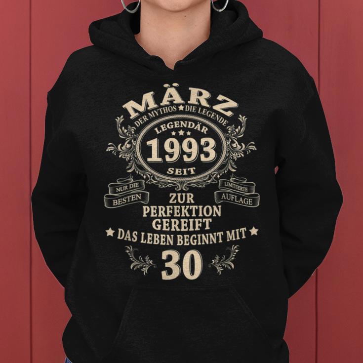 30 Geburtstag Geschenk Mann Mythos Legende März 1993 Frauen Hoodie