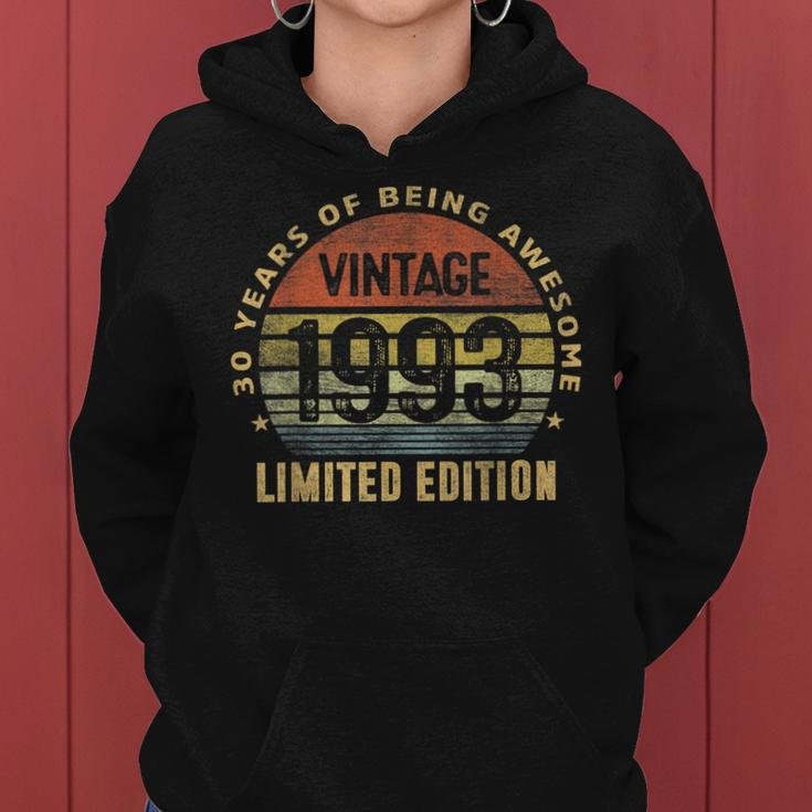 30 Years Old Vintage 1993 Limited Edition 30Th Birthday Gift V10 Women Hoodie