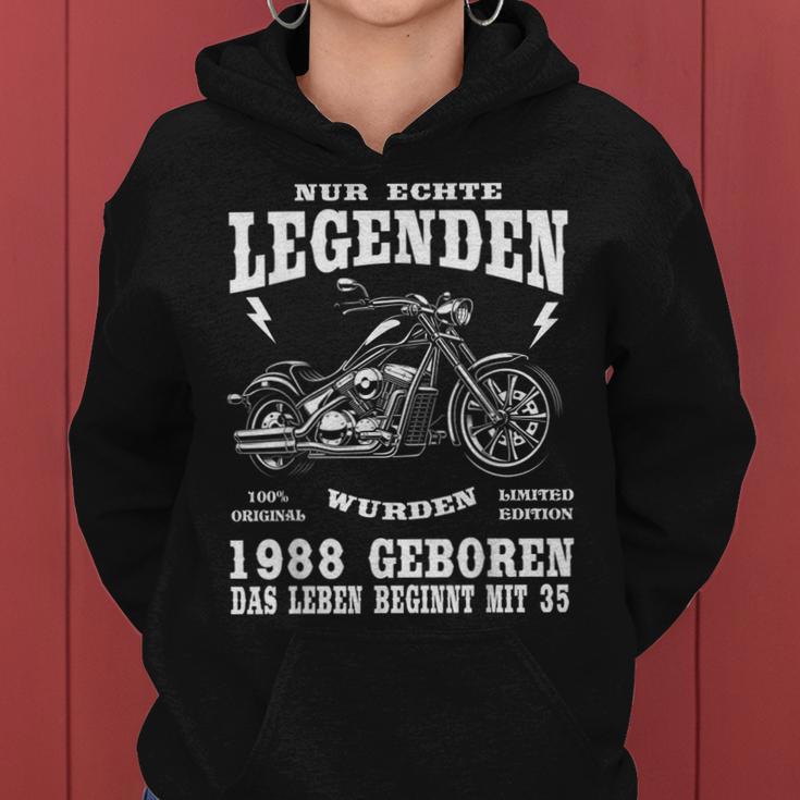 35. Geburtstag 1988 Biker Hoodie, Chopper Motorrad Design