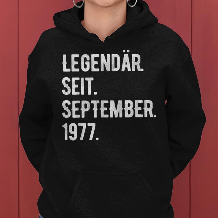 46 Geburtstag Geschenk 46 Jahre Legendär Seit September 197 Frauen Hoodie