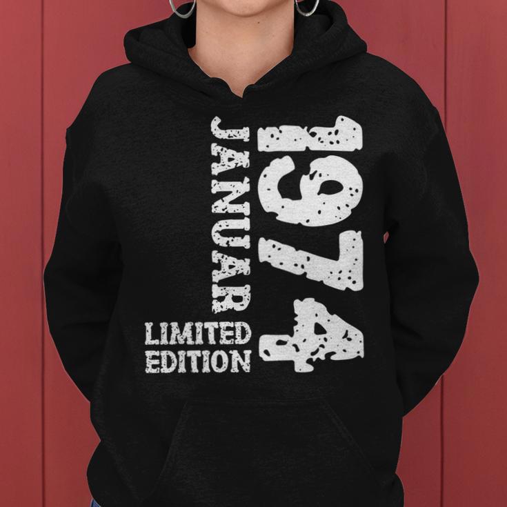 49 Geburtstag Frauen Männer Limited Edition Januar 1974 Frauen Hoodie