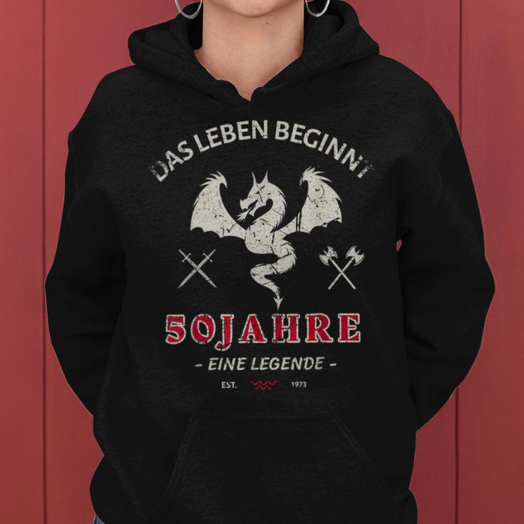 50. Geburtstag Herren Hoodie Legende 1973, Drachenmotiv