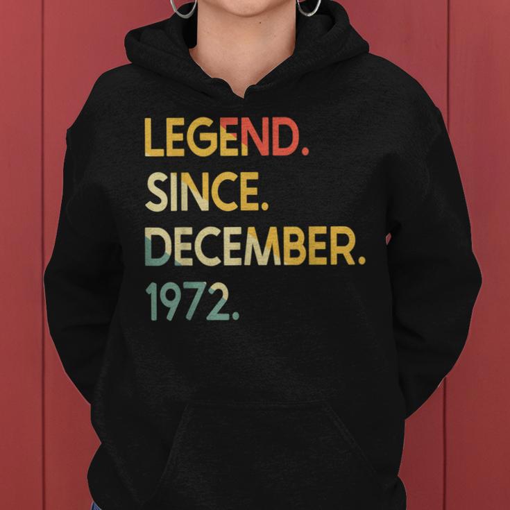 50 Jahre Vintage Legend Seit Dezember 1972 50 Geburtstag Frauen Hoodie